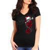 Women's black Sturgis Rally skull rose T-shirt by Hot Leathers, featuring event-dated graphic and stylish design.