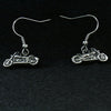 Hot Leathers stainless steel motorcycle earrings, accessory jewelry with detailed motorcycle design, for motorcycle enthusiasts.