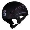 Hot Leathers T68 'Tribal Black' Advanced DOT Approved Motorcycle Skull Cap Half Helmet for Men and Women Biker