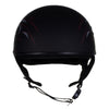 Hot Leathers T68 'Tribal Black' Advanced DOT Approved Motorcycle Skull Cap Half Helmet for Men and Women Biker