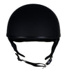 Hot Leathers T68 'Type-1' Flat Black Flames Motorcycle DOT Approved Skull Cap Half Helmet for Men and Women Biker