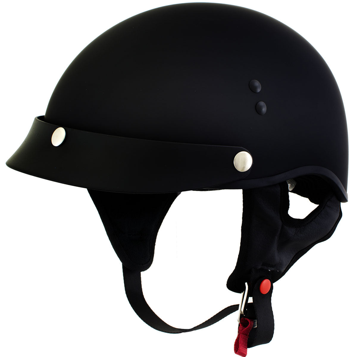 Hot Leathers HLT70 'Stealth' Flat Matte Black Motorcycle DOT Skull Cap– HighwayLeather