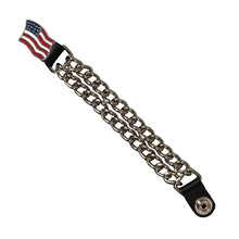 Hot Leathers VXC1010 American Flag Chain Motorcycle Biker Vest Extender - 4 Inch