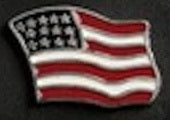 HL59557 Boot Clip - US Flag Wavy Pant Tie Down Pant Clip 2PCS - HighwayLeather