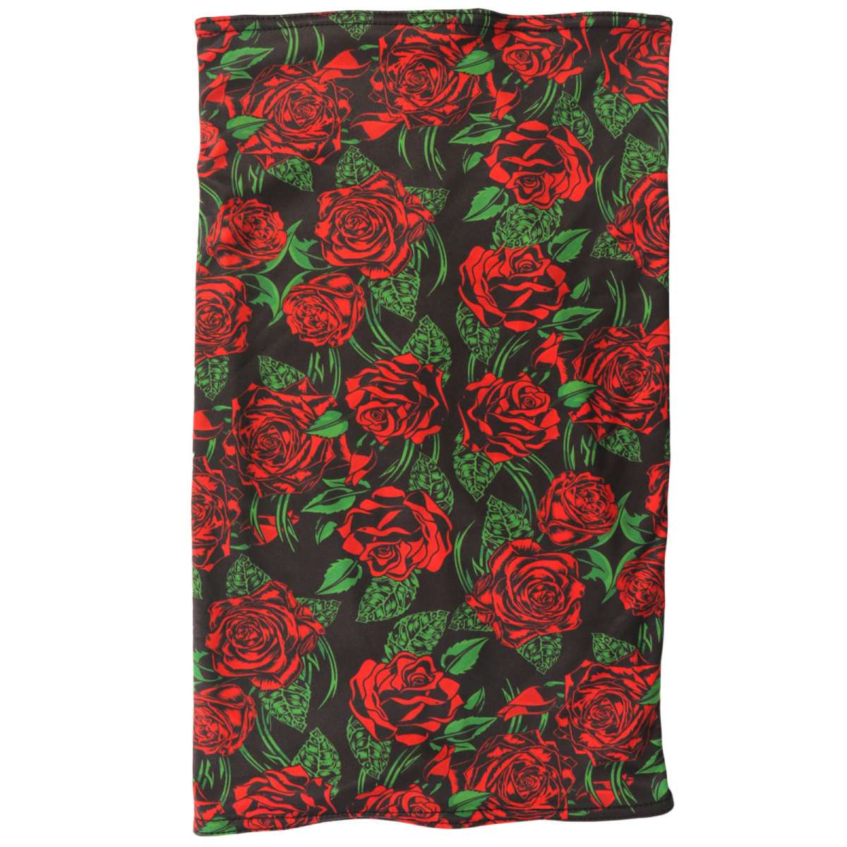 Hot Leathers Wild Roses neck gaiter showcasing a vibrant floral pattern, versatile face and neck safety accessory.