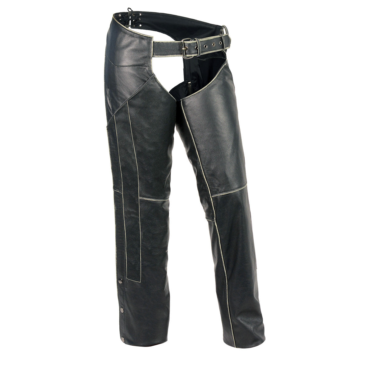 Low Rise Chaps Milwaukee Leather Women's Classic Black Rub-Off Chaps ...