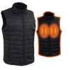 Milwaukee Leather Nexgen Heat Women's Puffer Black Heated Vest with battery for outdoor winter activities, lightweight and insulated.