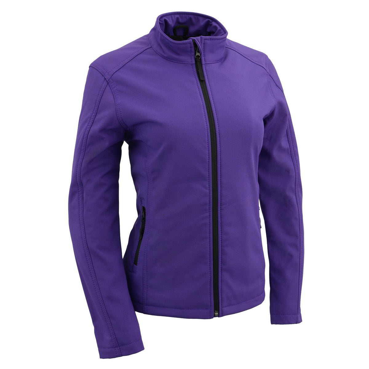 Milwaukee Leather women's purple waterproof lightweight shell jacket, stylish and functional outerwear for women.
