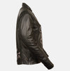 Milwaukee Leather ML2500 women's black and pink reflective star riveted leather jacket, stylish and trendy women's fashion outerwear.