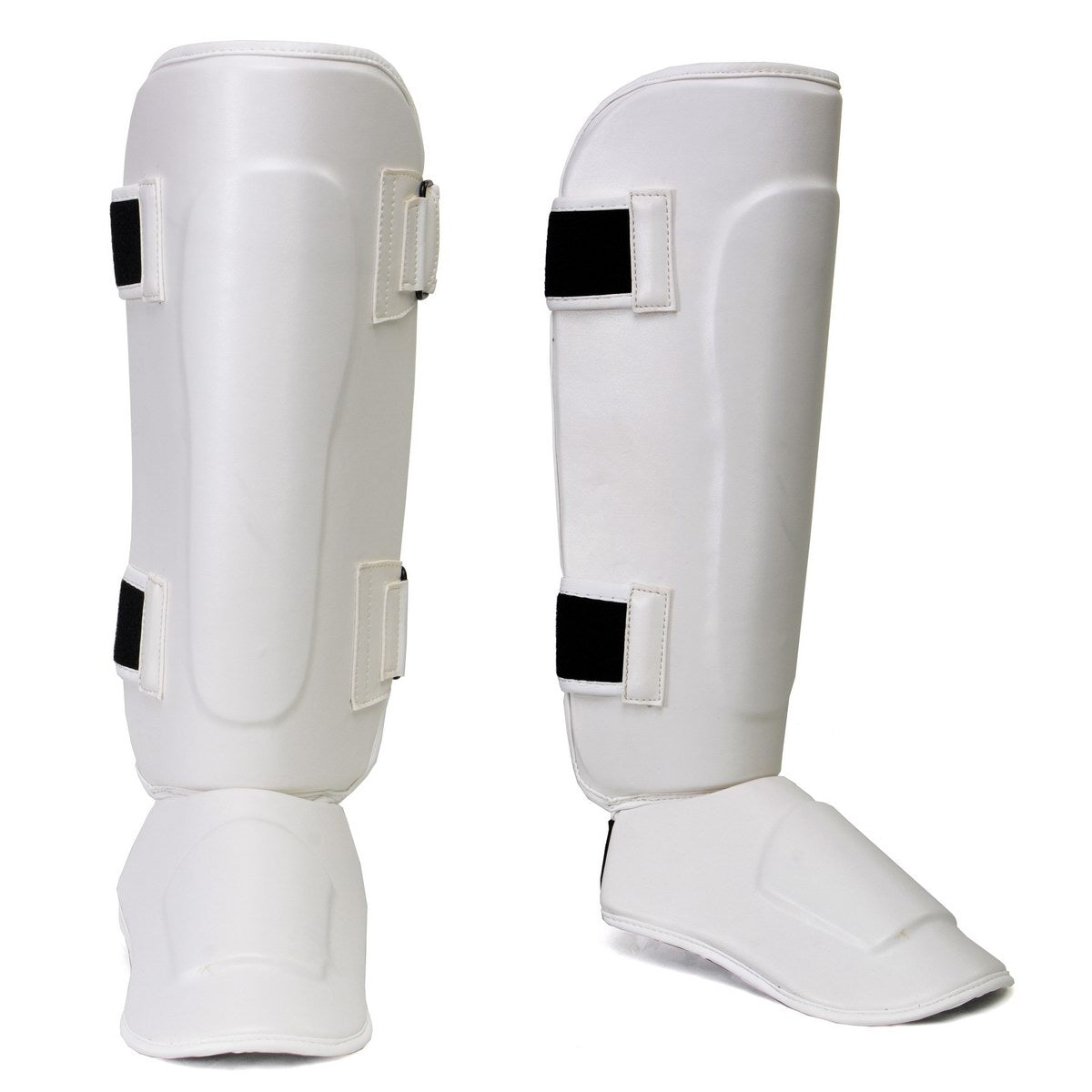 WARX Shin Guards With Instep Foot Protector - MMA, Muay Thai, Kickboxing Training Pads (Adult, Hook & Loop)