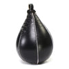 X Fitness XF8003 Speed Ball Boxing Cow Hide Leather MMA Speed Bag Muay Thai Training Speed Bag Punching Dodge Striking Bag Kit with Hanging Swivel for Workout-BLACK