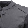 Women's black leather motorcycle jacket by HighwayLeather with CE armor, flat matte finish, biker style, and protective design.