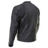 Women’s black leather motorcycle jacket by HighwayLeather with CE armor, matte finish, racing style, and protective features.