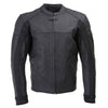 HighwayLeather Xelement XS11013 women's motorcycle jacket with flat matte black leather, CE armor, and racing style design.