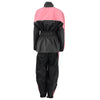 NexGen Ladies XS5001 Black and Pink Water Proof Rain Suit with Reflective Piping