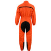 Milwaukee Leather NexGen men's orange hi-viz waterproof rain suit with reflective panels, shown from the back.