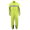 Milwaukee Leather XS5004 yellow waterproof rain suit with reflective panels, designed for men’s high-visibility rain protection.