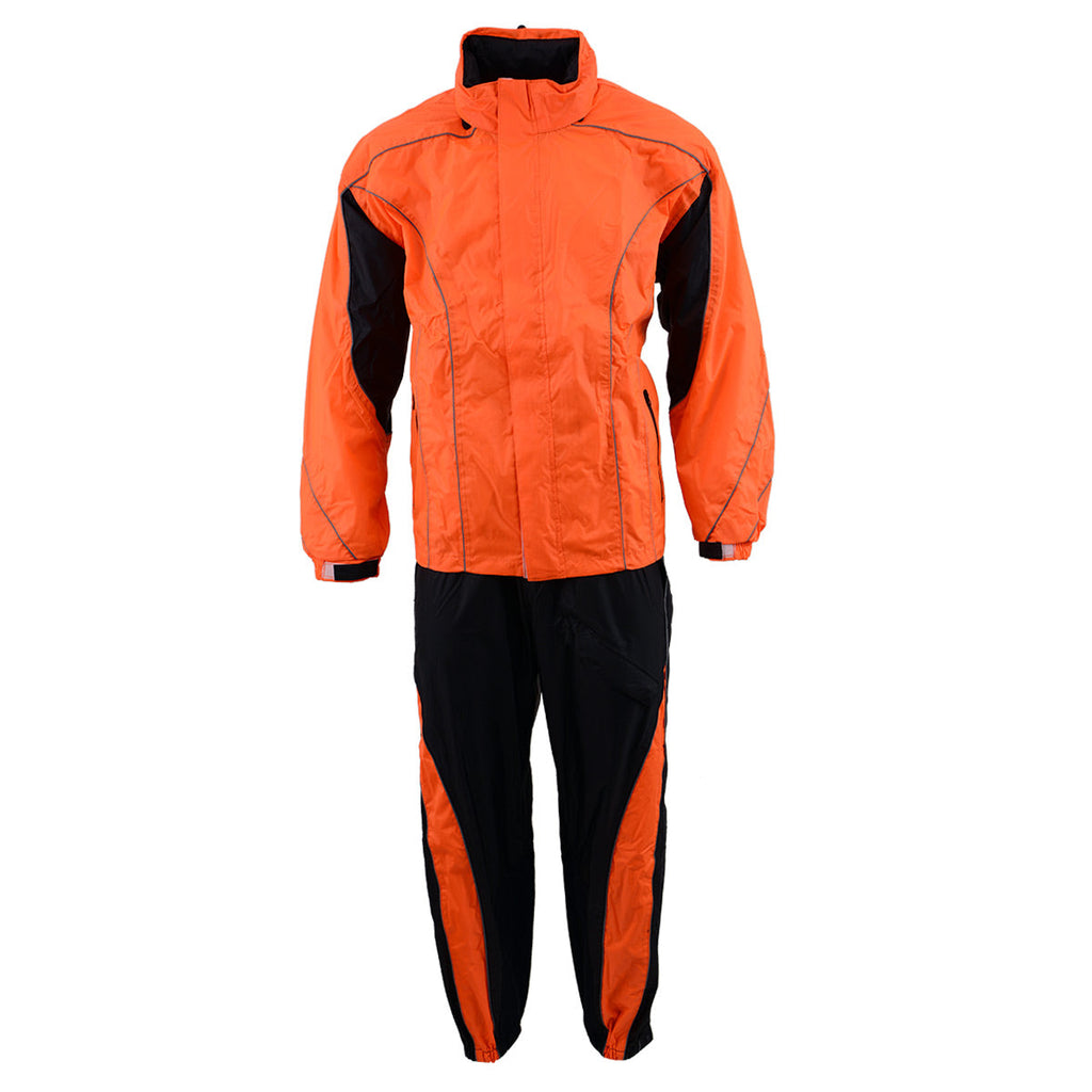 NexGen Men's XS5020 Orange and Black Hooded Hi Visibility Water