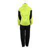 Milwaukee Leather NexGen men's neon green hi-viz waterproof rain suit, back view showing hood and durable material.