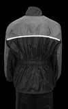 Milwaukee Leather NexGen Ladies XS5031 grey and black waterproof rain suit with cinch sides, designed for outdoor protection.
