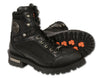 Milwaukee Leather men's 6-inch side zipper boots by Dynamicleather, rugged leather boots with side zippers and sturdy soles.