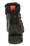Milwaukee Leather men's 6-inch side zipper boots, black leather with sturdy soles and side zipper detail, from Dynamicleather.