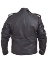 Tall women's motorcycle jacket by Dynamicleather, premium leather riding jacket with stylish design and secure zipper closure.