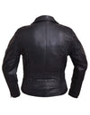Tall ladies traditional braided motorcycle jacket by Dynamicleather, featuring classic design and detailed braiding on the front.