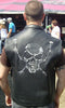 Skull leather club vest - Motorcycle - HighwayLeather