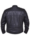 Men's Ultra Motorcycle Leather Jacket by Dynamicleather, showcasing black leather with zippered pockets and a sturdy collar.