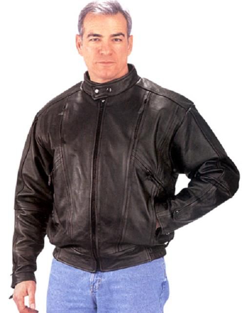 Men's Cruiser Leather Jacket by Dynamicleather featuring a classic black design and tailored fit, ideal for casual and stylish wear.