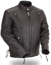 Men's classic vented leather jacket by Dynamicleather, featuring a stylish design with vented panels and premium leather finish.