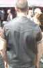 Outlaw Collarless Club Leather Vest - HighwayLeather