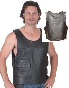 Tactical-Style Leather Vest