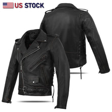 Highway Leather Old School Police Style Motorcycle Leather Brown Jacket - HighwayLeather