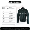 Buffalo Leather Gear HL10206 Tall black vented racer leather motorcycle jacket for men with longer sleeves and back length.