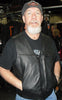 Pistol Pete leather motorcycle vest - Gun pocket leather vest - HighwayLeather