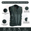 Swat Team  bullet proof style Biker club Leather Vest-Police vest - HighwayLeather