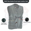 Swat Team  bullet proof style Biker club Leather Vest-Police vest - HighwayLeather