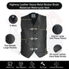 Highway Leather Heavy Metal Rocker Braid Waistcoat Motorcycle Vest SKU # HL11650 - HighwayLeather