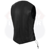 Black women's side lace leather vest by Buffalo Leather Gear, featuring classic style and detailed lace sides.