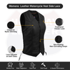 Women's Side-Lace Leather Vest - The Classic - HighwayLeather