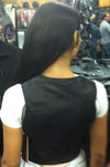 Women’s leather vest with side zipper and front closure, stylish HighwayLeather women’s vest made of premium leather.