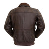 Men's leather bomber jacket by HighwayLeather featuring a classic design, front zipper, and stylish collar.