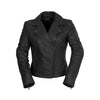 HighwayLeather Betsy women's leather jacket with classic design, featuring smooth black leather and stylish collar details.