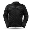 Dynamicleather Textile Savage Skulls women's jacket featuring a bold skull print and stylish design.