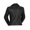 HighwayLeather Betsy women's leather jacket, stylish black women’s jacket with sleek design and zipper details.