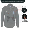 Biker Denim Club Style Anarchy Twill Shirt Conceal Carry Gun pocket SKU#21403 - HighwayLeather