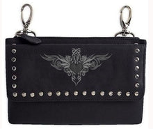 Clip pouch grey tribal Heart - HighwayLeather