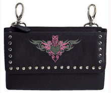 Clip pouch Pink tribal Heart - HighwayLeather